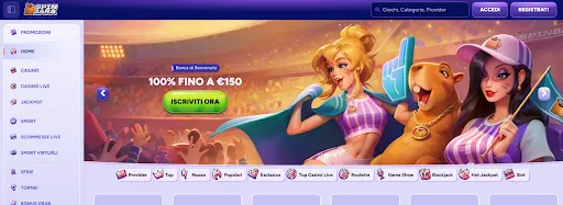 Bonus di benvenuto Sport su SpinBara: 100% fino a €150 + registrazione rapida Mascotte con due cheerleader nello stadio durante la promozione del bonus sportivo su SpinBara